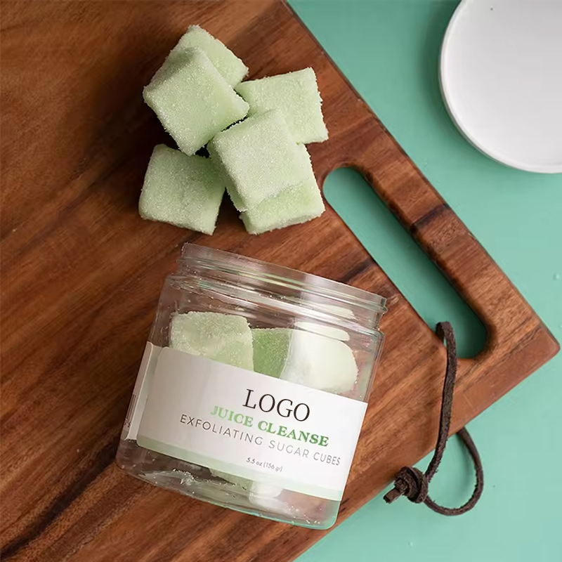 Ditong Private Label Vegan Skin Care Lightening Body Scrub Balls Cleaning Scrub Cubes Exfoliating Body