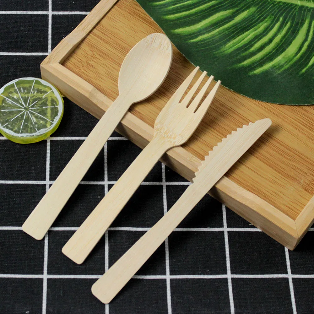 High Quality Biodegradable Disposable Cutlery 170mm Bamboo Knife