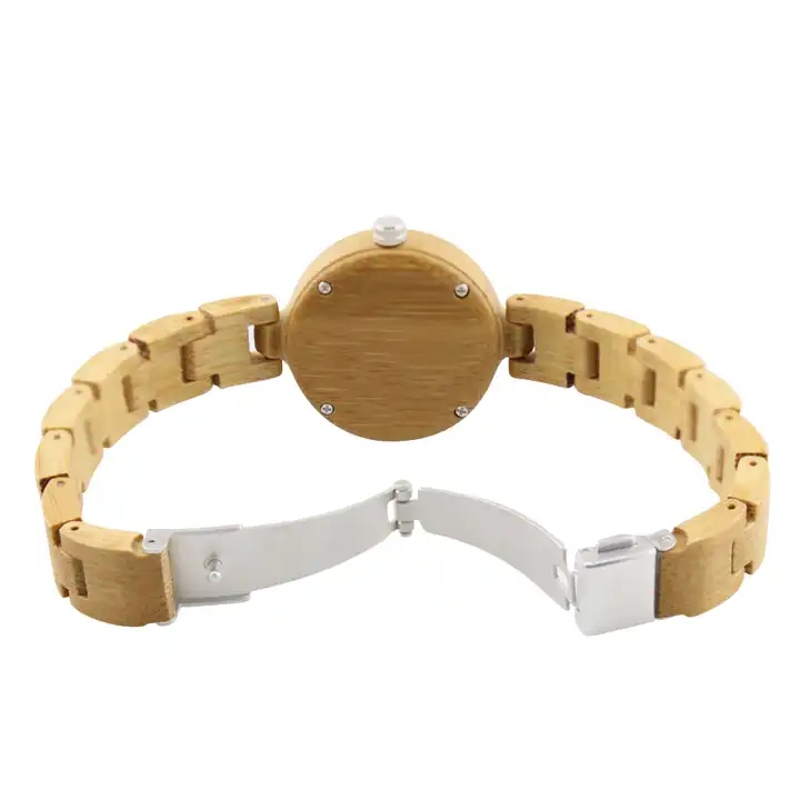 Handmade Women Quartz Wristwatch Luxury Brand Wood Custom Logo Watch Wood