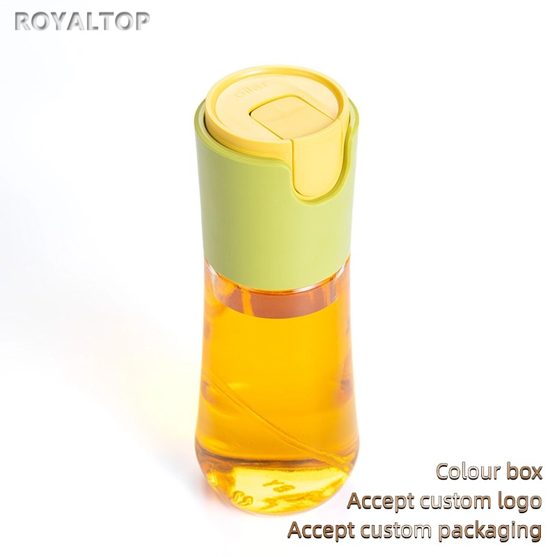 Custom Logo Oil Mister 300ml Glass Cooking Oil Sprayer Bottle Kitchen 2 in 1 Olive Oil Dispenser with Plastic Pump Spray Nozzle