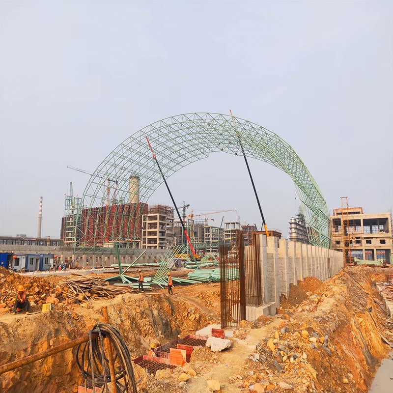 Ultra-Long Span Coal Shed Structure System Coal Shed Space Frame Manufacturer