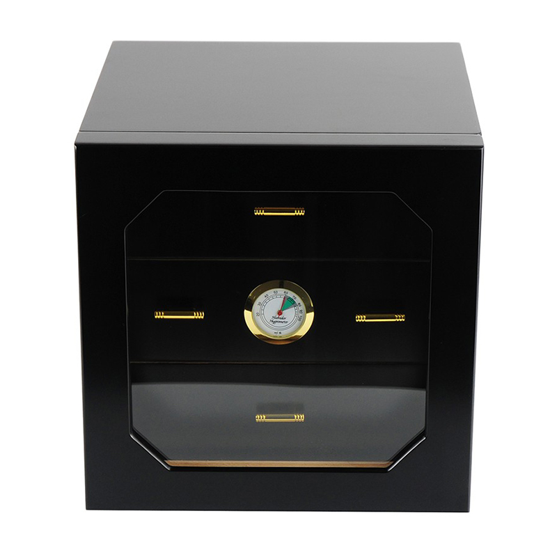 Custom Desktop Style Matt Lacquer Wooden Cigar Humidor Storage Box