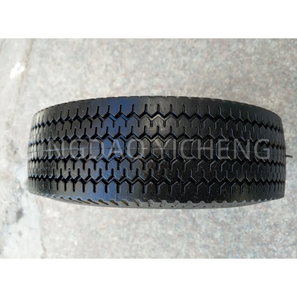 PU Foam Flat Wheel Solid Swivel Caster for Wheelbarrow Hand Trolley Flat