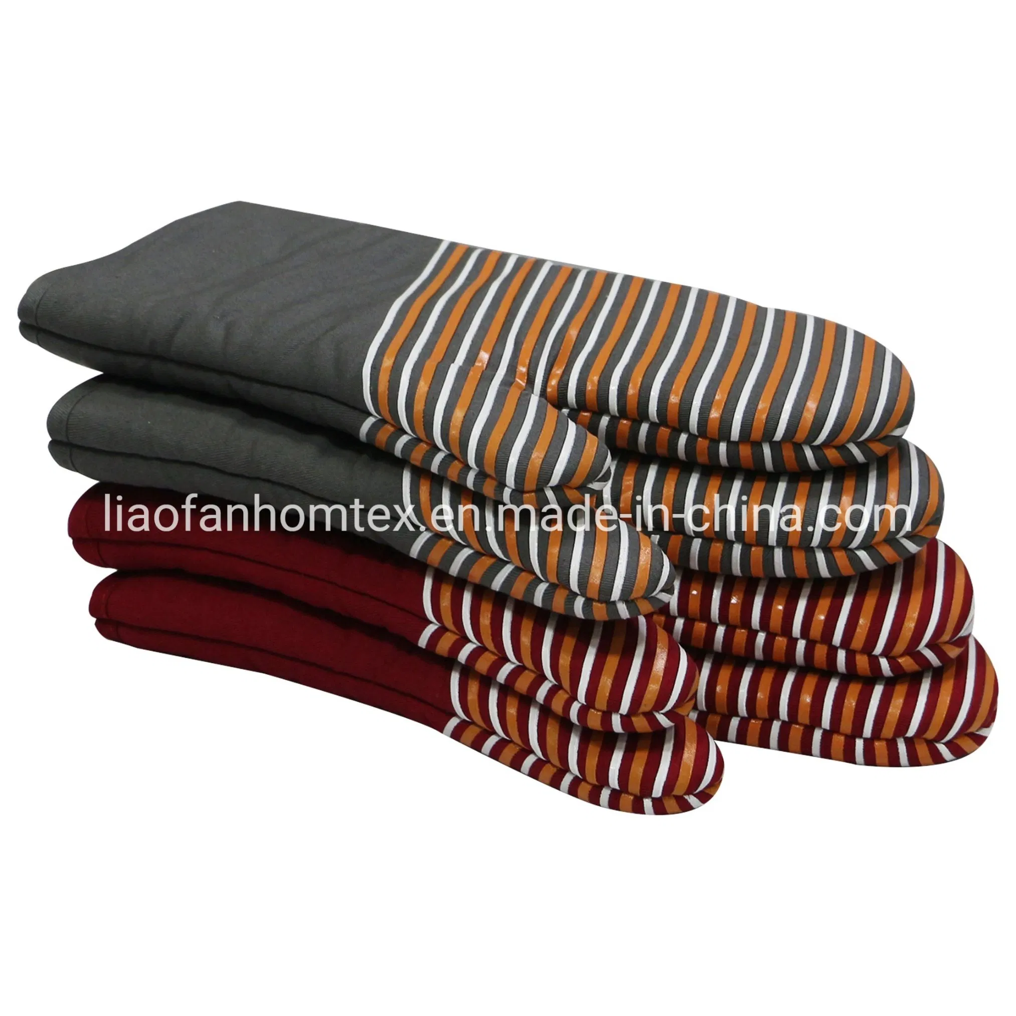 Custom Design Woven Heat Resistance Microwave Kitchen BBQ Cotton Fish Oven Hand Gloves Oven Gloves Mitts