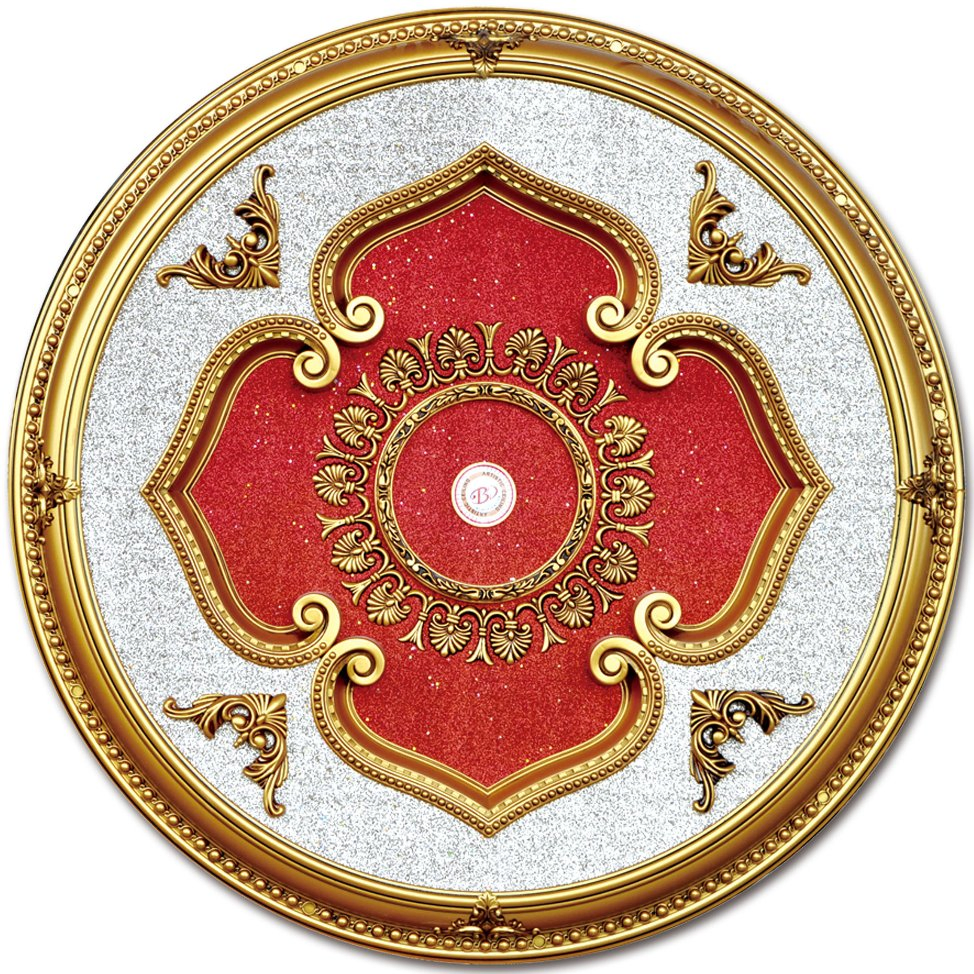 Banruo Beautiful Classic Blue Premier PS Polystyrene Ceiling Medallions