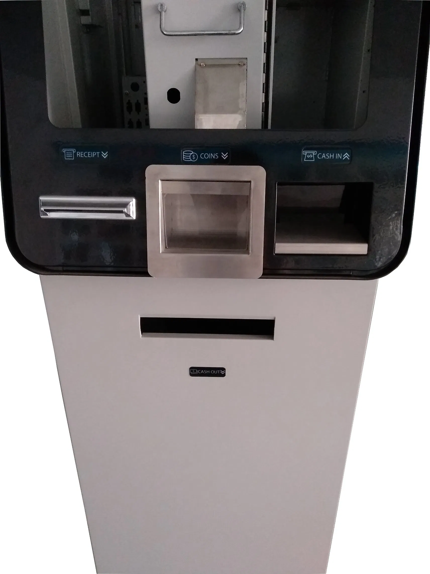 Bank ATM Self Service Kiosk with HD Touch Screen Custom Offerring Cash Accepting Module