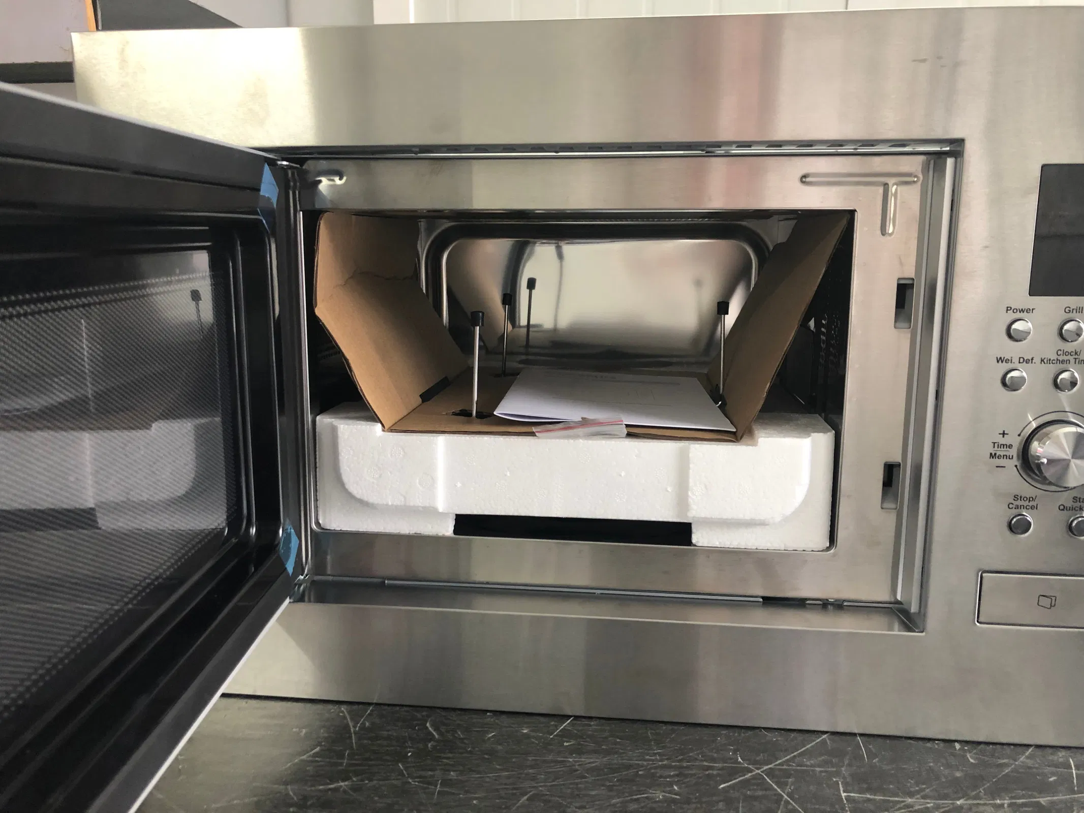 25L Grill Built in Microwave Oven with Stainless Steel Cavity