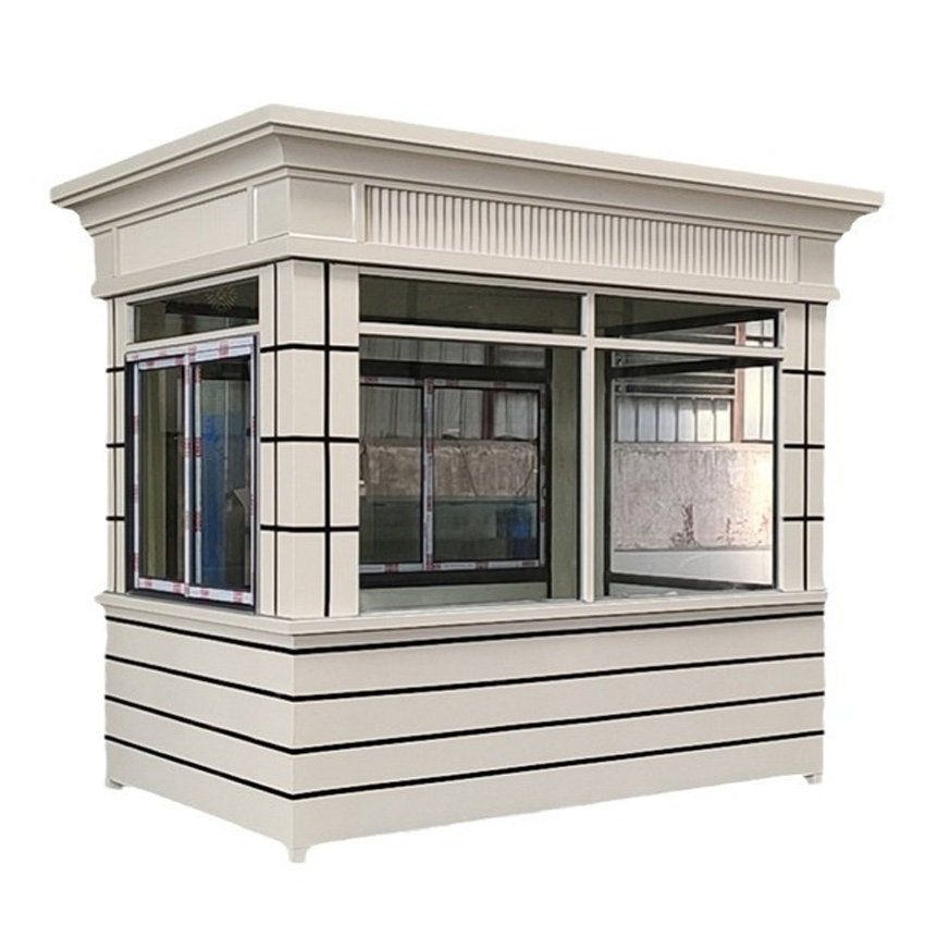 Cheap Portable European Style Real Stone Paint Outdoor Security Community School Duty Guard Container House for Kiosk