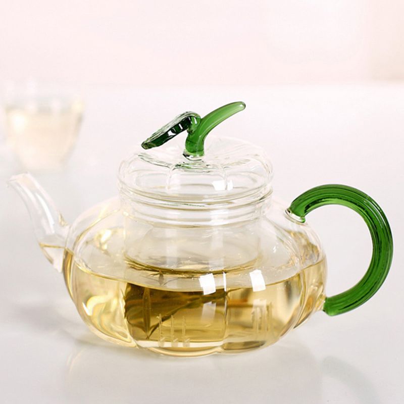 Heat Resistant Glass Pumpkin Pot Kettle with Warmer
