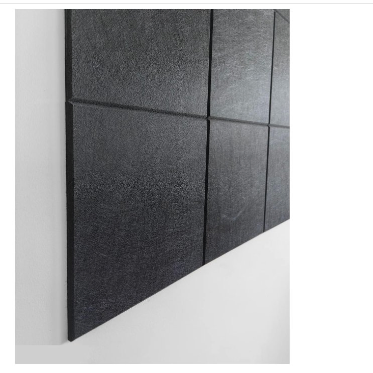 Black Color Large Cork Board Felt Board Tiles for Walls with 30 Push Pins, 11.8"X11.8" Pack of 6 Pin Board Notice Boards for Home Office