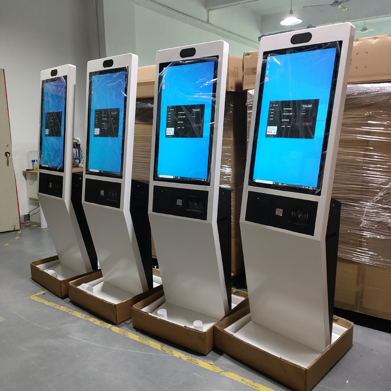 ODM Hospital Twin Screen Removable RFID Scan Finger Print Examination Report Self Service A4 Documents Scan and Printing Kiosk