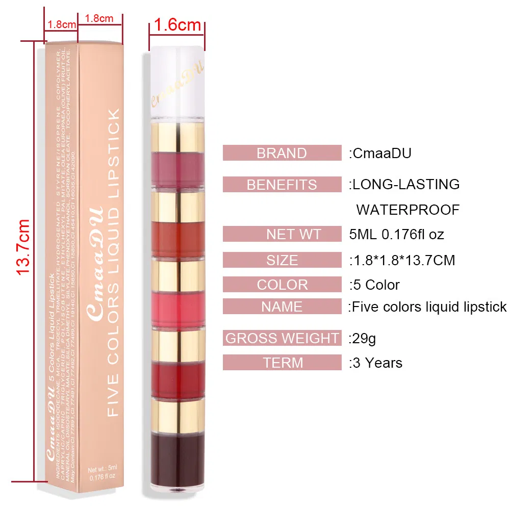 Daily Party Dating Lip Gloss, Cmaadu 20 Shades Waterproof Long-Lasting Lip Gloss Set for Women & Beauty Fans