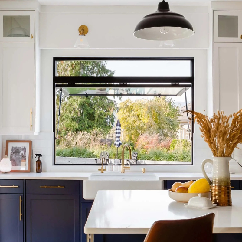Thermal Break Awning Vertical Top Hung Casement Windows House Windows and Doors