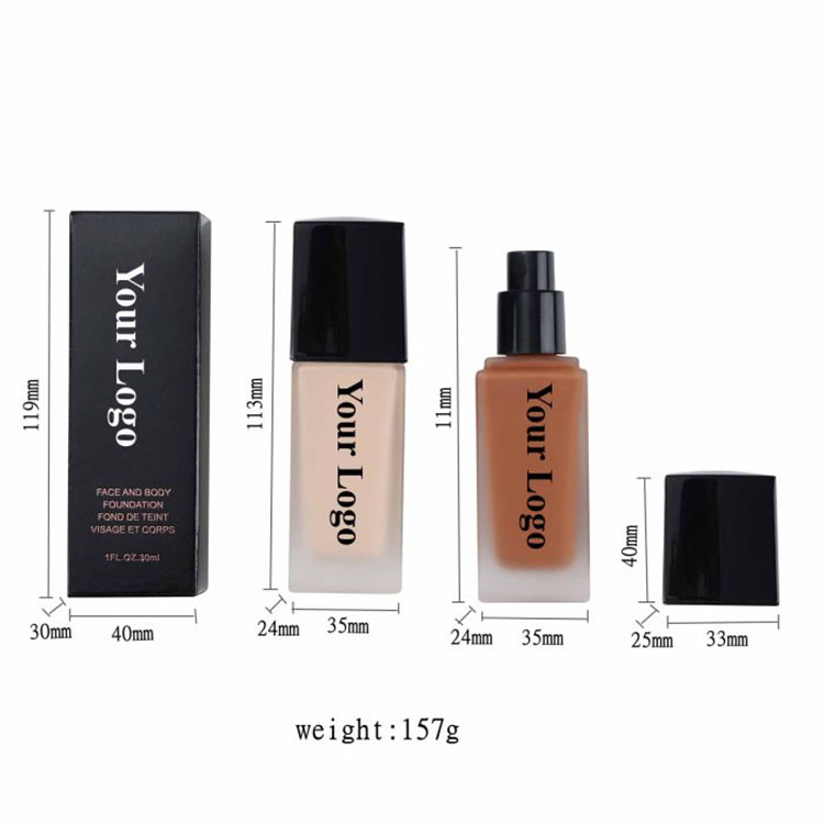OEM Private Label Liquid Cream High Quality Foundation for Dark Skin