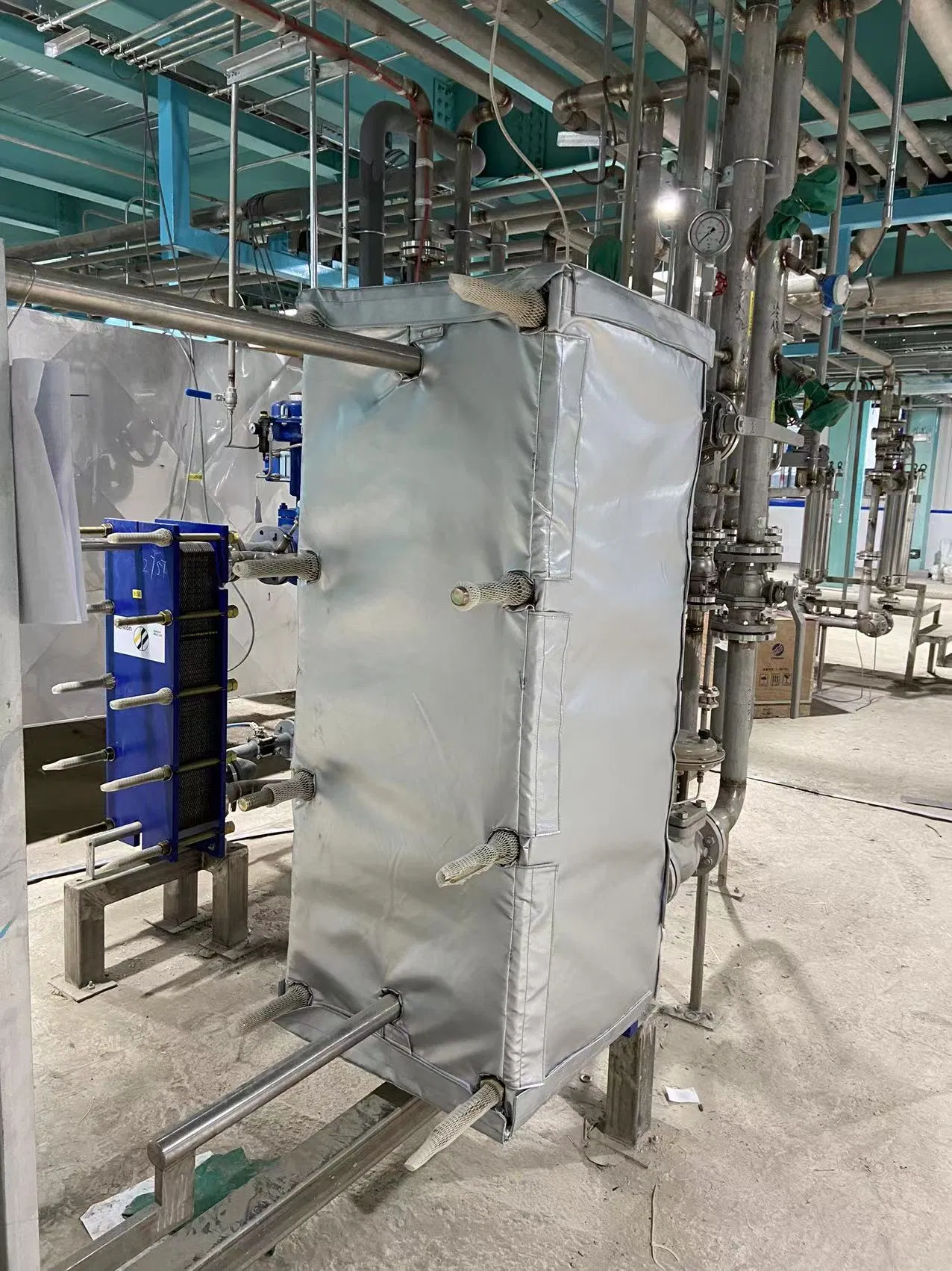 Silicone Coating Cloth+Cryigel Material Insulation Blanket for Heat Exchanger