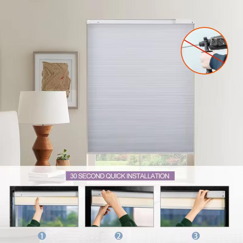 Smart Electric/ Manual Window Honeycomb Blinds Window Shape with Various Designs for Room Window Office Window