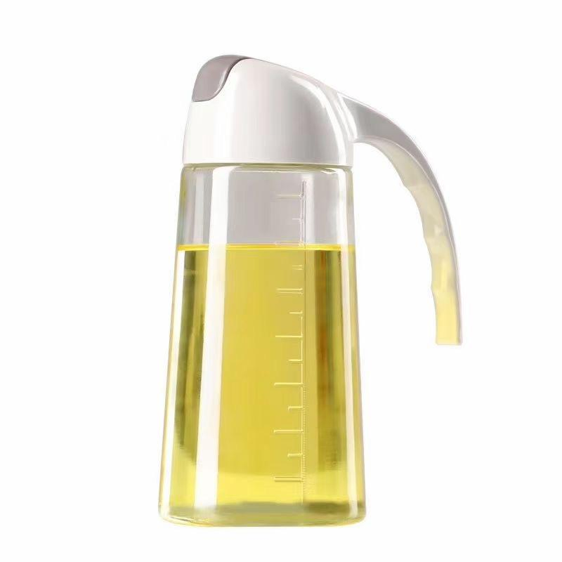 Wholesale 300ml Glass Bottle Olive Oil Sauce Dispenser with Handle for Kitchen