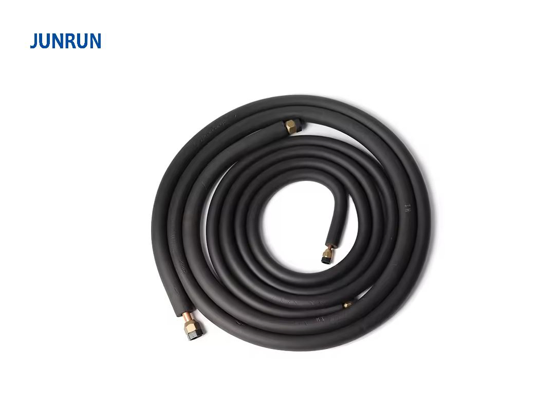 1/4"X1/2" 16FT Copper Ductless Mini Split Line Manifold Gauge Compressor HVAC Spare Parts Tools Flaring Tool Clamp Meter AC Connection Set Insulated Kit