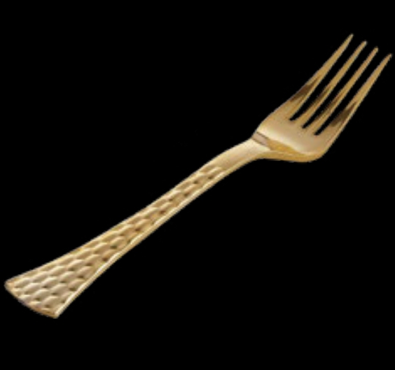 Elegant Hammered Silver Disposable Cutlery Set for Events
