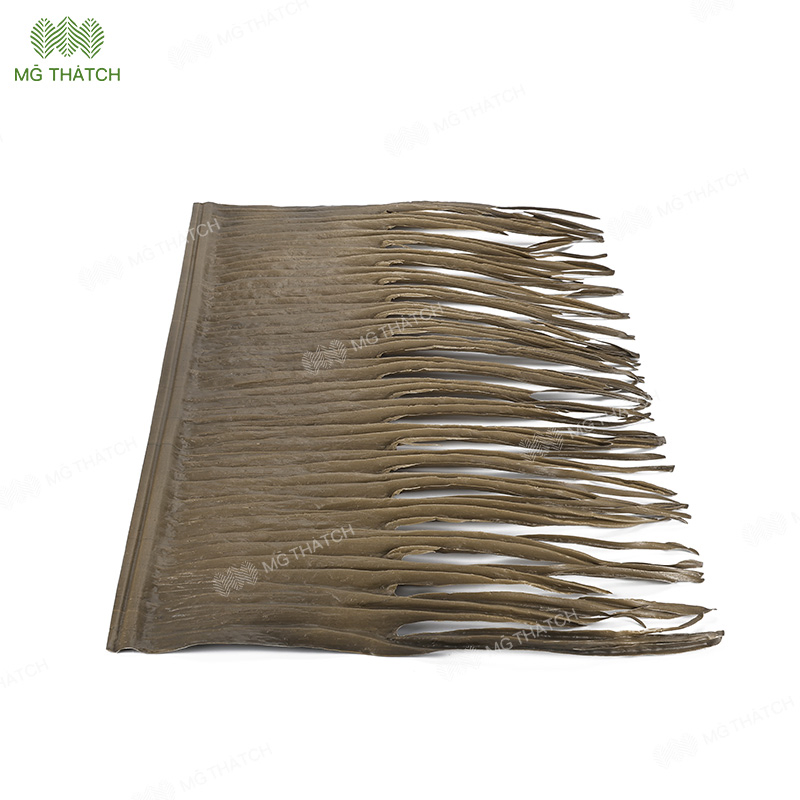 Plastic Synthetic Palm Thatch Roof Materials Cheap Cost Thatched Roof Replace 20 Years Warranty