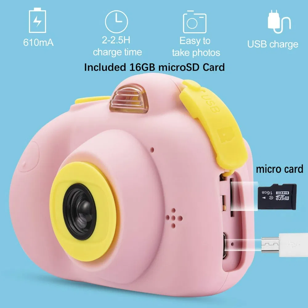 Mini Camera Toy Digital Photo Camera Kids Toys Educational Photography Gifts Toddler Toy 8MP Camera