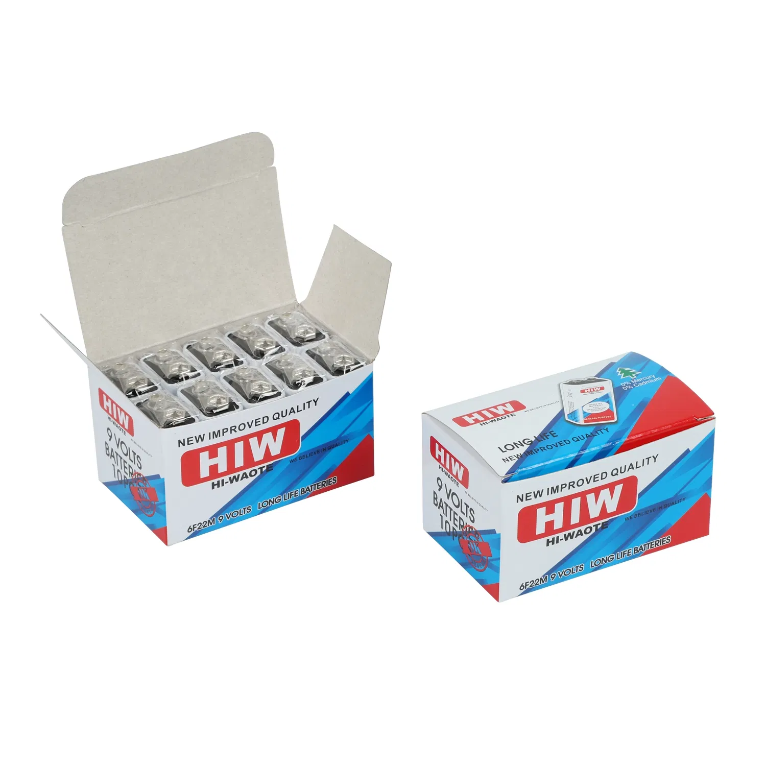 Батарейка 9V HIW 6F22 угольно-цинковая