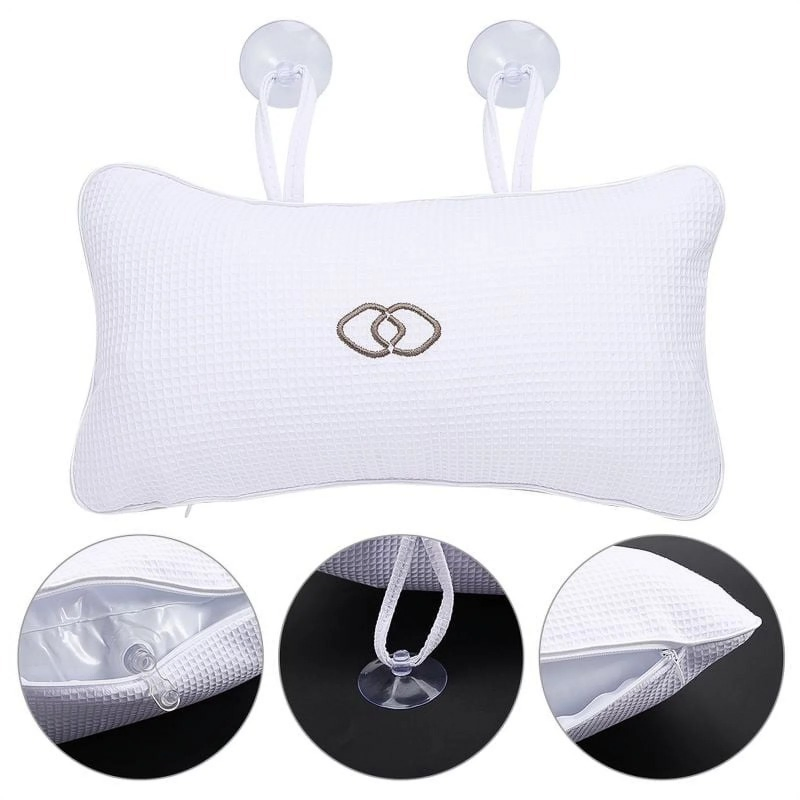 Factory Direct Sale Soft Breathable Bathroom Cushion Slip-Proof Quick-Drying Inflatable Bath Pillow