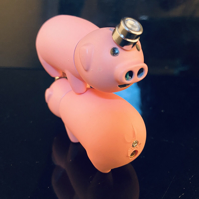 Creative Piggy Double-Fire Lighter Pig Nose Fire-Breathing Cute Personalized Custom Inflatable Lighter