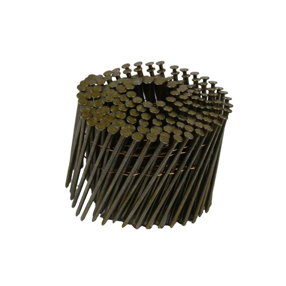 Smooth Shank 15 Degree Coil Nails with Polished Ring Screw
