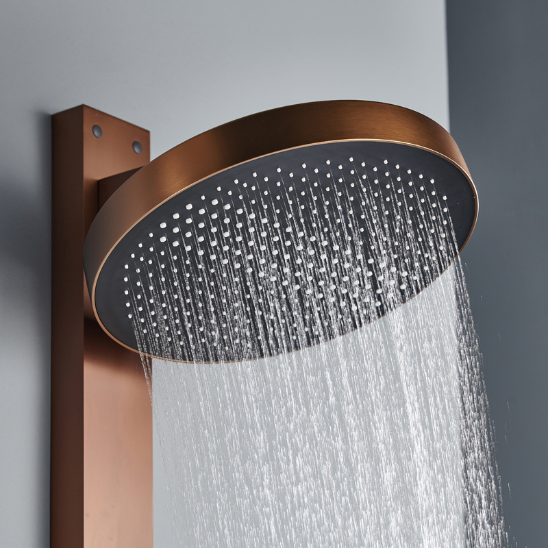 Factory Direct Price Best LED Rose Gold Wall Mounted Shower Panel Tower System