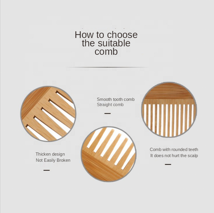 Wholesale High Quality Natural Bamboo Hotel Disposable Bamboo Comb Customizable Logo