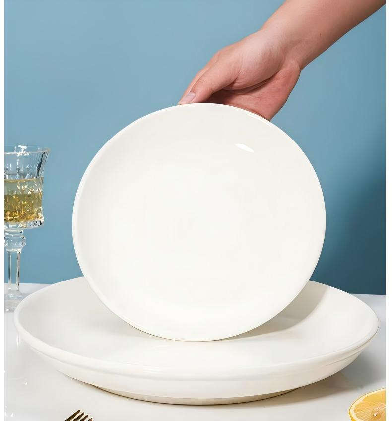 Elegant White Porcelain 14"16"18" Fruit Plate for Stylish Dining Porcelainware Ceramic Kitchenware Tableware