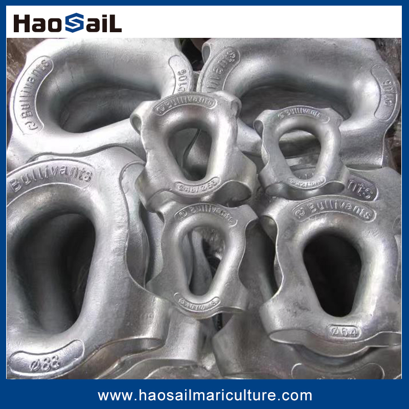 Light/Heavy Duty Hot DIP/Electric Galvanized /Painted Finish Semi Enclosed Thimbles for Synthetic Rope Protection in Marine /Aquaculture Mooring System