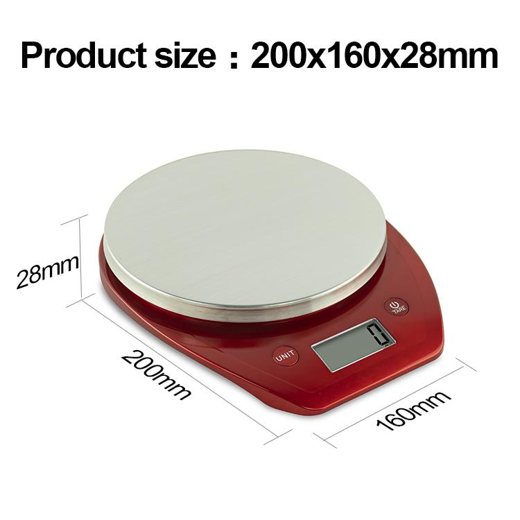 Hot Selling Stainless Steel Different Color Option Kitchen Digital Electronic Weighing Scale
