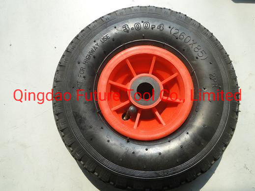 10" X 3.00-4 2pr Rubber Tyre Pneumatic Wheel for Hand Trolley