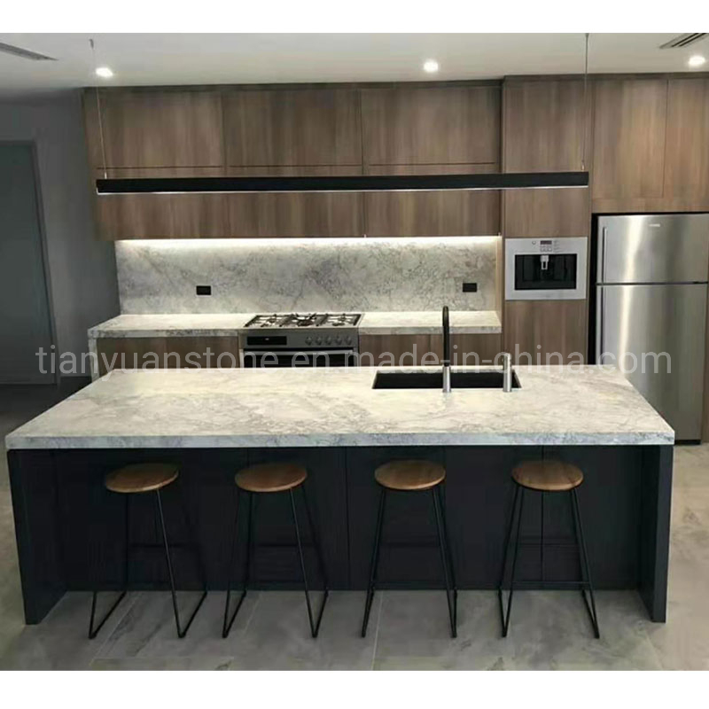 Natural White Macaubas Calacatta Giotto Quartzite Kitchen Countertop