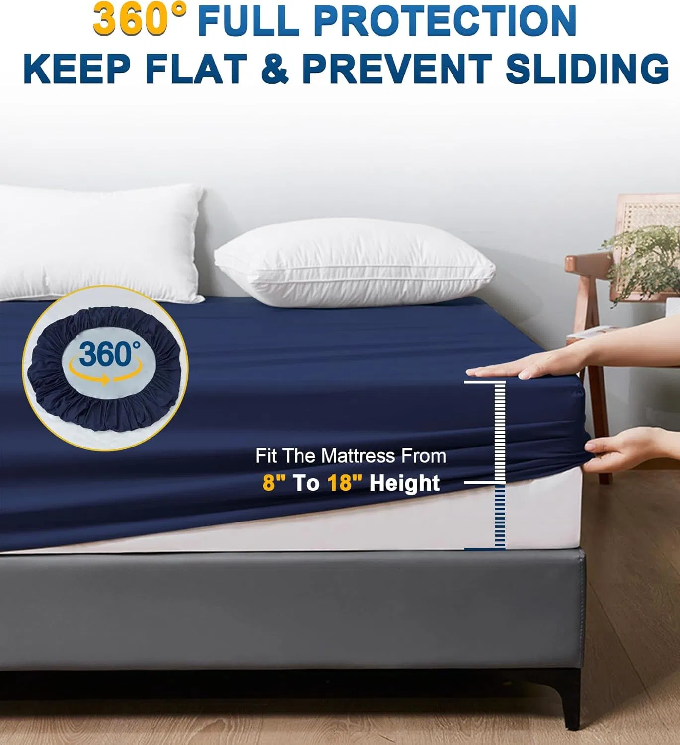 Premium Soft Polyester Mattress Protector - 100% Waterproof & Breathable
