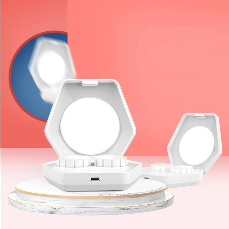 Ultrasonic Contact Lens Cleaner with Vanity Mirror Gmuc401