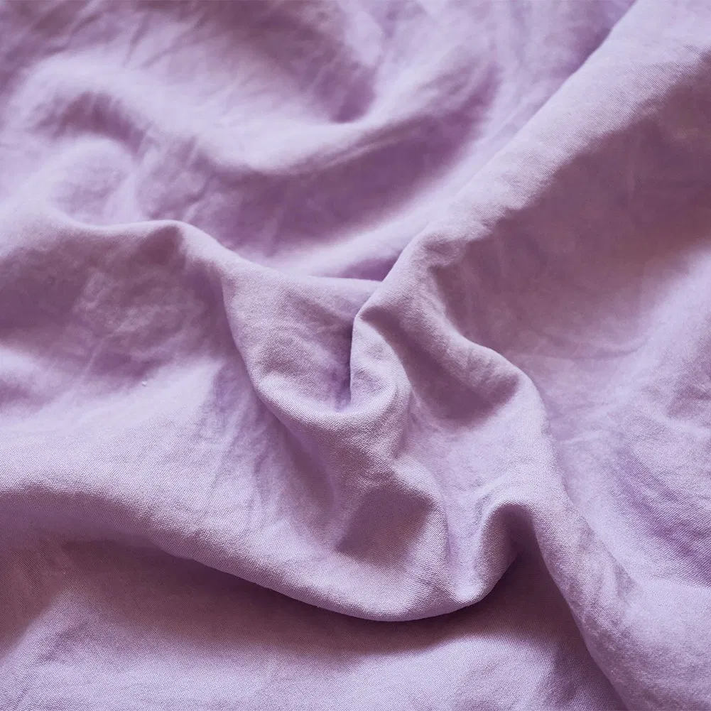 Stone Washed 3PCS Basic Style Solid Duvet Cover Set with Tie Closure