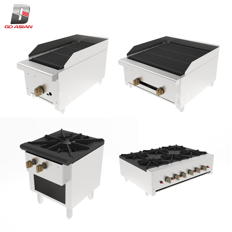 Commercial Cooking Gas Range with Plate