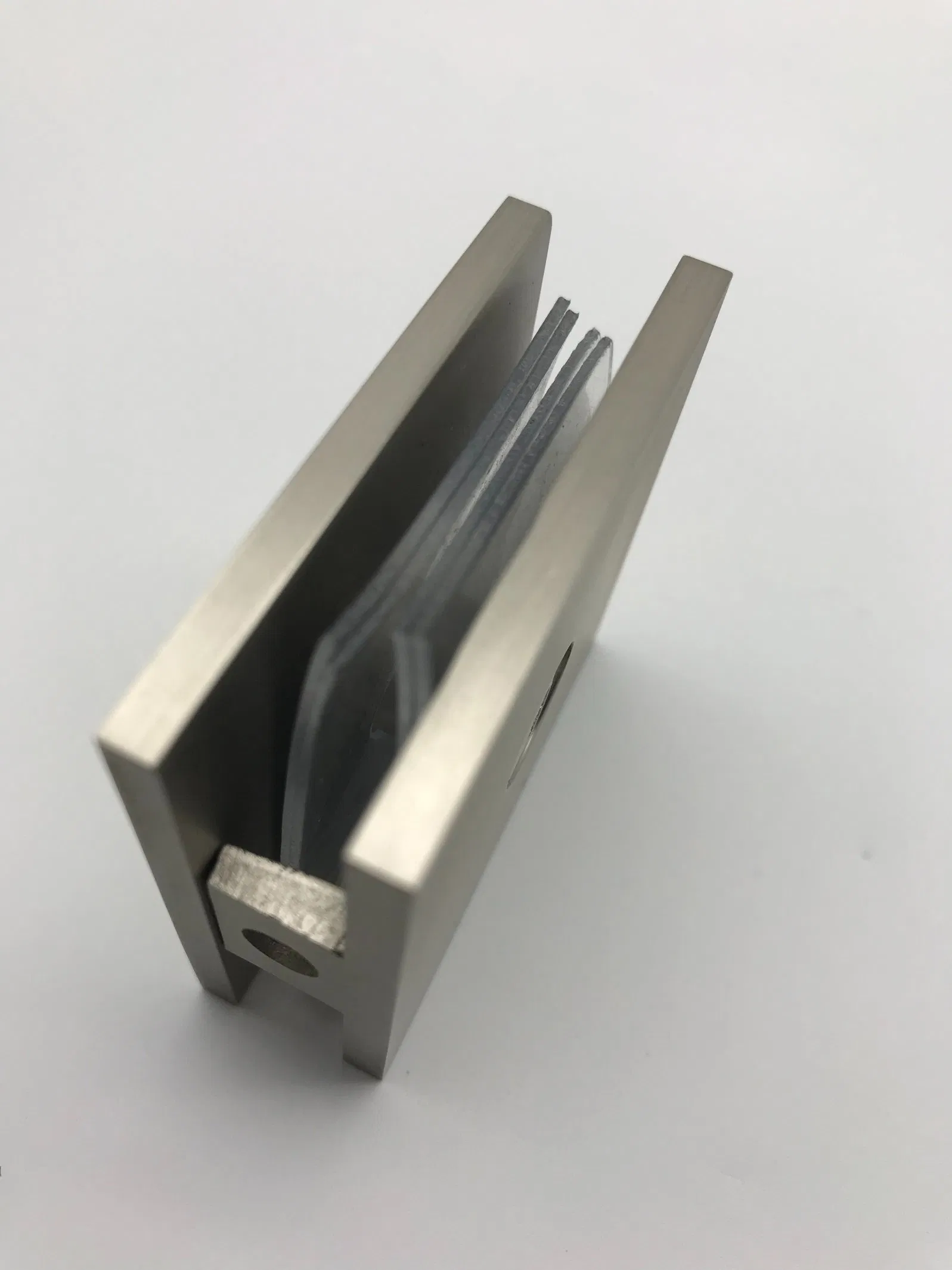 Brass Stainless Steel 304 316 High Quality Brushed Nickel 0 Degree Shower Door Clip Glass Bracket