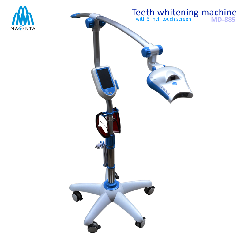 Portable 5 Inch Tourch Screen Cold Light Teeth Whitening System for Beauty Salon Rose Color