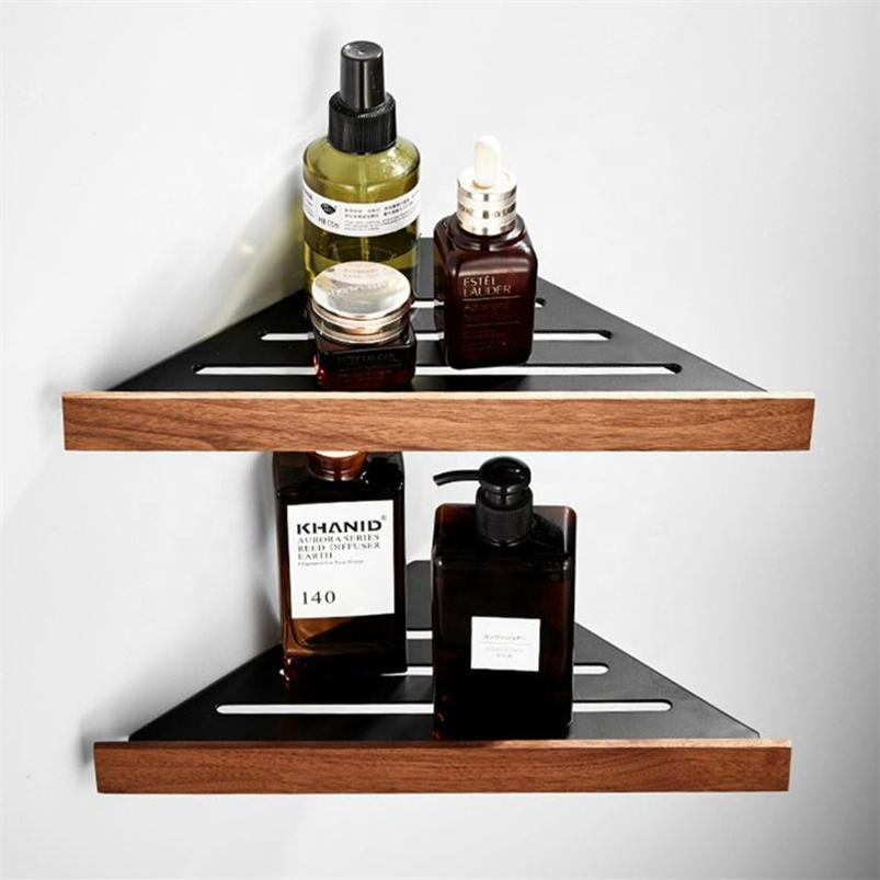 Sustainable and Stylish Eco-Friendly Bamboo Bathroom Accessories Set Walnut Wood Washroom Accessory Set Modern Design for Home, Bathroom, and Kitchen