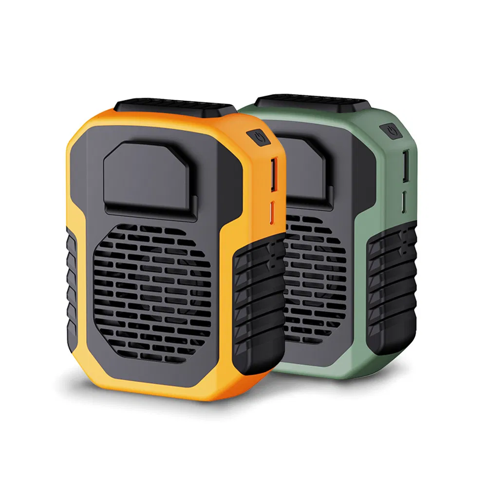Portable 2 in 1 Power Banks with Foldable Mini USB Cooling Hang Waist Mini Fan