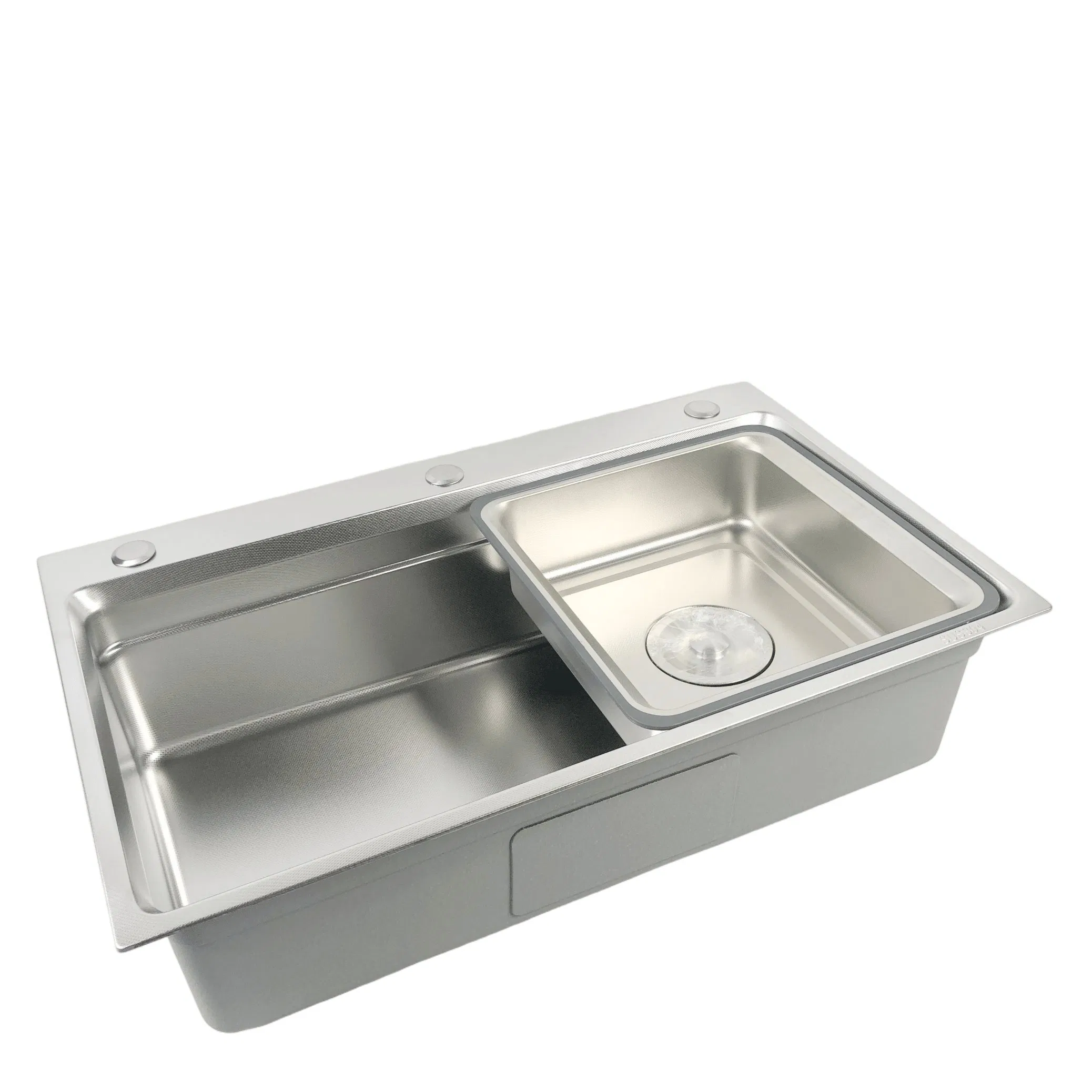 Smart Stainless Steel Sink with Basin Basket Single Bowl Bar Home Kitchen