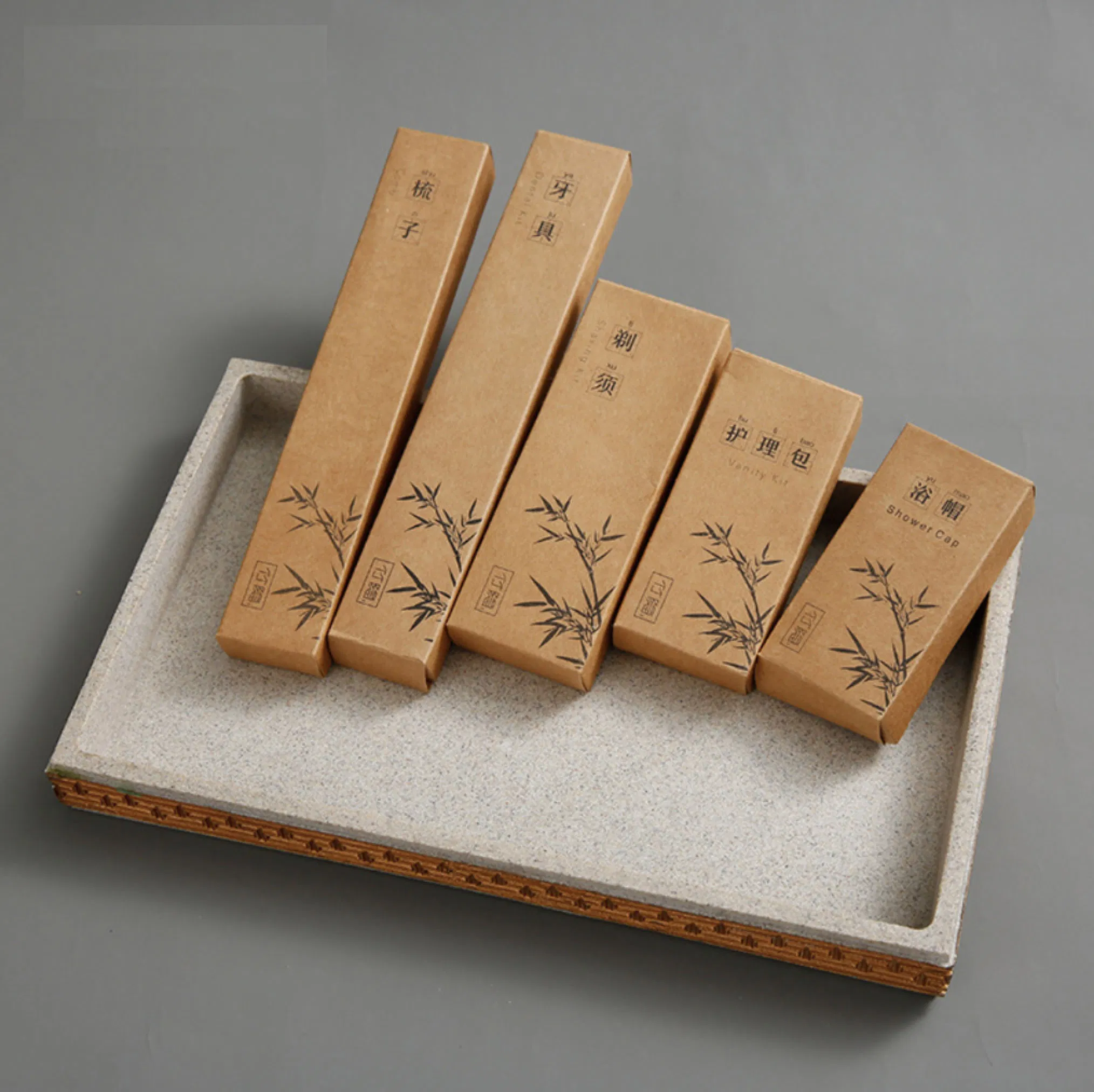 Hotel Bathroom Toiletries Sets in Kraft Paper Box