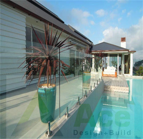 Ace Frameless Glass Railing Stainless Steel Pool Fence/Balcony Railing