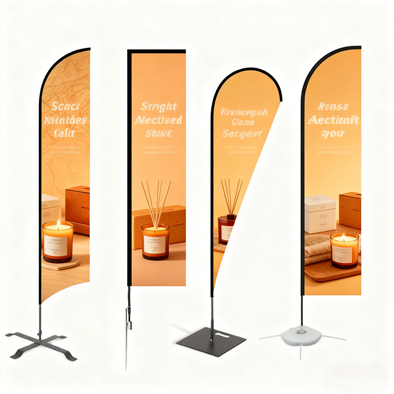 Custom Printed Beach Feather Flags for Outdoor Advertising