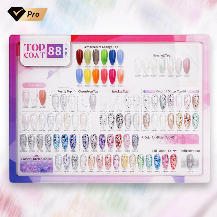 Top Coat 88 Colors Color Book Wholesale Nail Supplies Custom Logo Private Label Color Vegan Organic UV Nail Gel Polish
