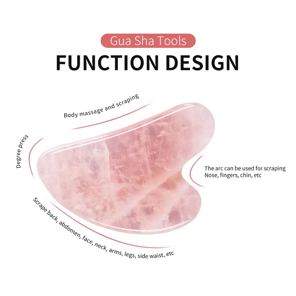 Rose Quartz Guasha Facial Body Guasha Board